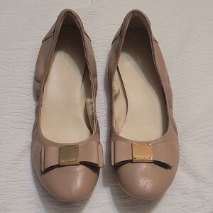 Cole Haan Taupe Bow Ballet Flats